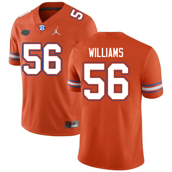 Men #56 Christian Williams Florida Gators College Football Jerseys Sale-Orange - Click Image to Close